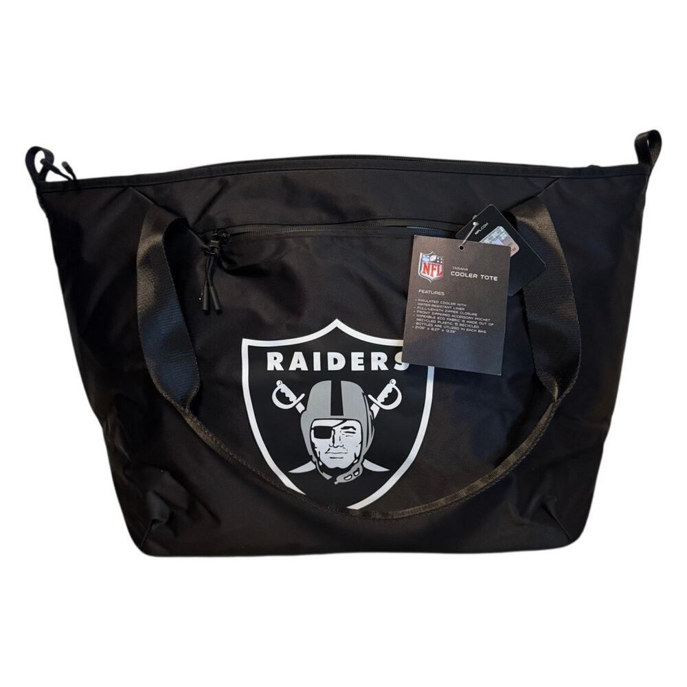 Picnic Time Las Vegas Raiders Cooler Tote Bag Insulated NFL Tarana Black